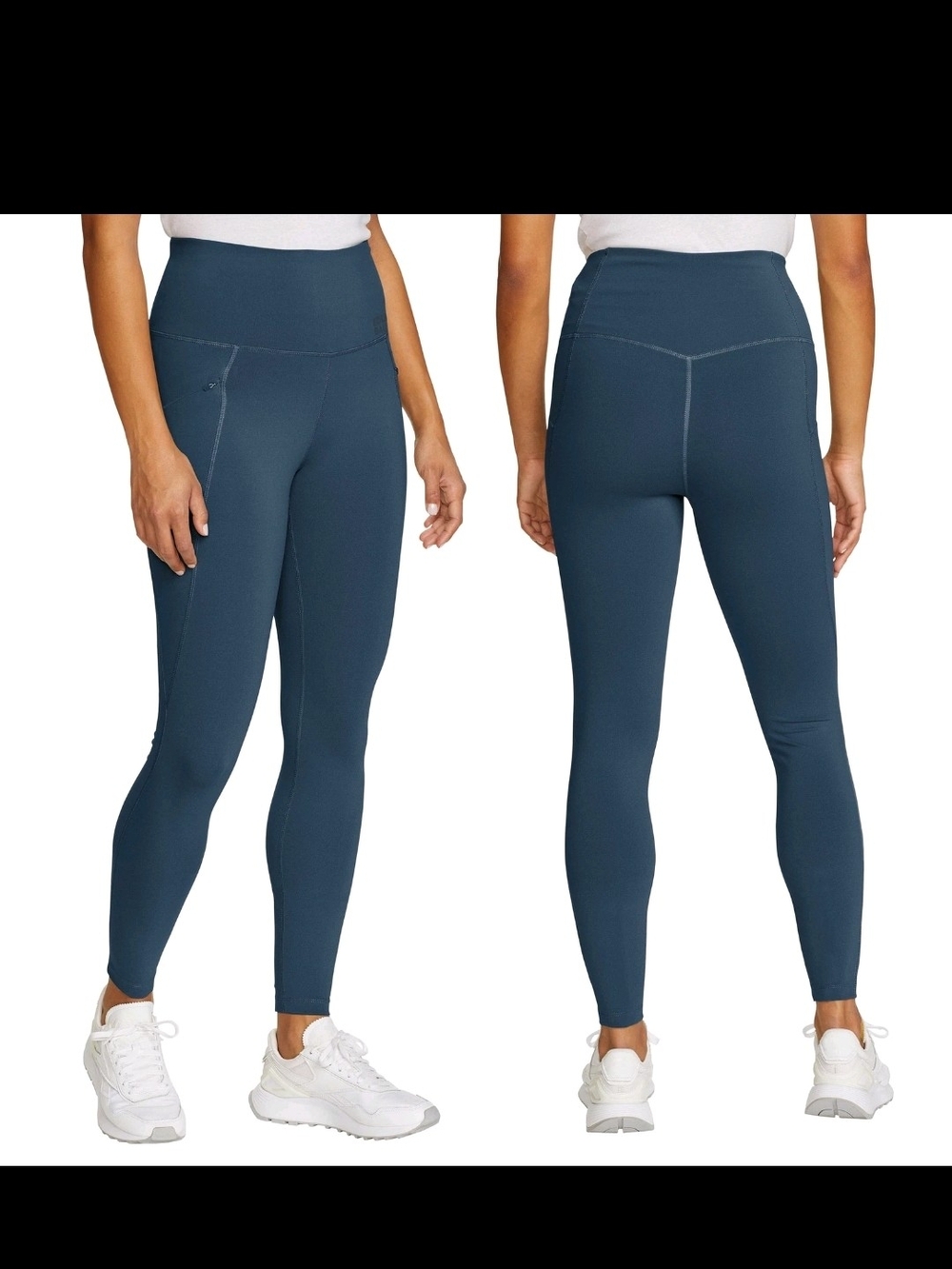 NWOT Eddie Bauer NWT Women's Leggings Size M Blue Trail Tight Medium